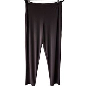 Clara Sun Woo Chocolate Brown Large Elastic High Waist Minimalism Pull on pants